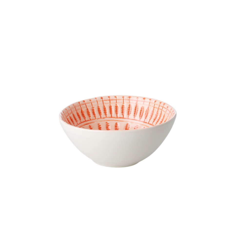 Ceramic Dipping Bowls in assorted Pinks and Orange Rice DK